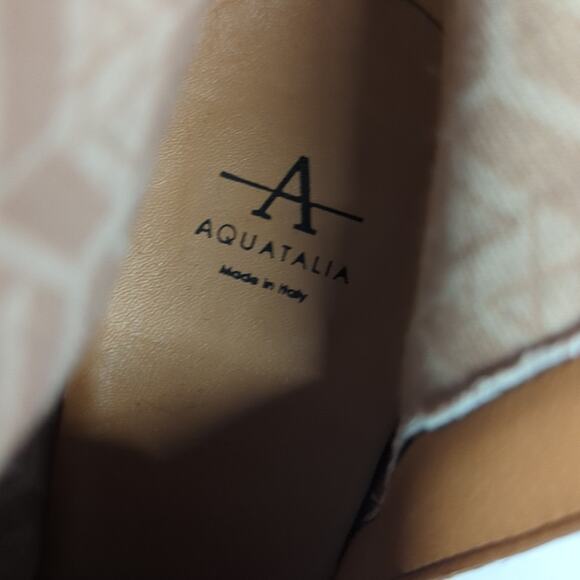 new Aquatalia made in Italy SZ 9.5 Delfina Nappa Patent Leather heeled boot zip - Picture 6 of 6